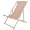 Rojaplast BAHAMA POLYESTER ležaljka, drvena - natural, bež