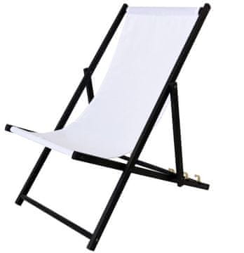 Rojaplast BAHAMA POLYESTER ležaljka, drvo - glina crno - bijela