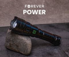 Forever POWER ručna LED svjetiljka, 700 lum, 3 moda, ZOOM, punjiva baterija, IPX4, USB-C