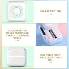 Mormark Mini termalni printer za mobitel – bežični pisač s 2 role papira | MINIPRINT