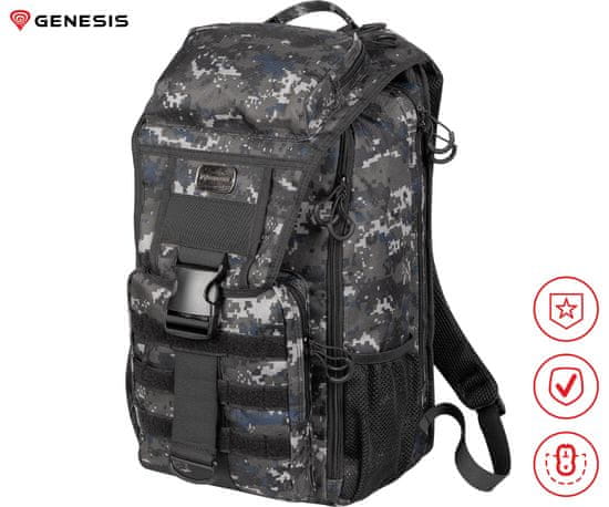 Genesis Pallad 450 Lite ruksak za prijenosno računalo, do 39,62 cm, vojni uzorak