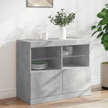 Vidaxl LED ormarić betonsko-sivi 81x37x67 cm