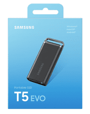 Samsung T5 Evo prijenosni SSD, 4 TB, USB 3.2 Gen 1, crni (MU-PH4T0S/EU)