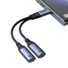 Joyroom SY-C03 adapter USB-C / 2x USB-C, crno