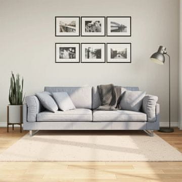 Vidaxl HUARTE tepih, niska flora, bež, 160x160 cm