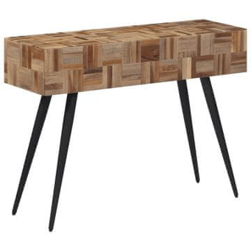 Vidaxl Konzolni stolić 110x34x80 cm od recikliranog tikovine