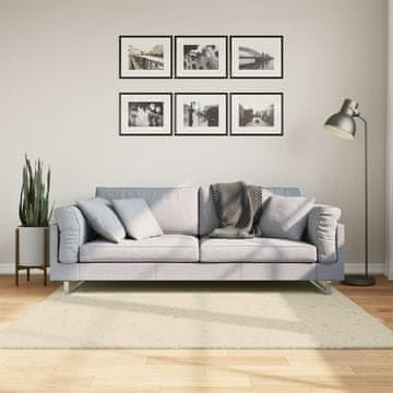 Vidaxl HUARTE tepih, niska flora, krem, 160x160 cm