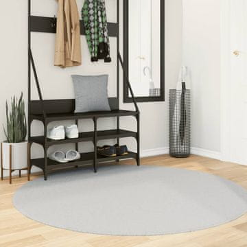 Vidaxl HUARTE tepih, niski flor, sivi, Ø 160 cm