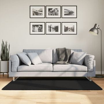 Vidaxl HUARTE tepih, niski flor, crni, 80x150 cm