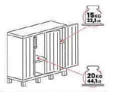 TOOMAX ormar GARAGE MIDI TRIO LOW-crni 218