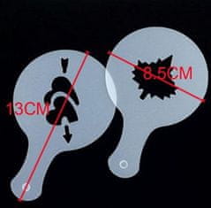 Gadget Master Set šablona za kavu s posipačem - 16 komada