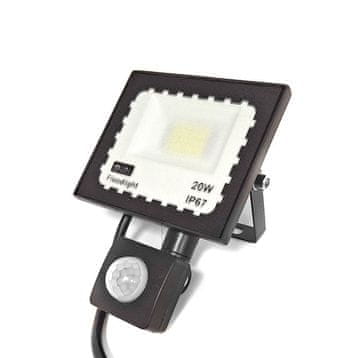 hurtnet LED reflektor 20W crni 6500K IP67 + senzor pokreta
