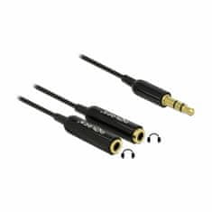 Delock adapter AUDIO priključak 3,5 m - 2 x 3,5 Ž stereo 25 cm 65356