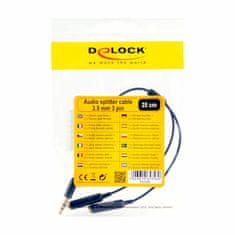 Delock adapter AUDIO priključak 3,5 m - 2 x 3,5 Ž stereo 25 cm 65356
