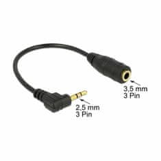 Delock adapter AUDIO Jack 3.5F-2.5M kutni 14cm 65397