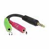 adapter AUDIO priključak 3,5 m 4-pinski - 2x 3,5Ž stereo OMTP 65344