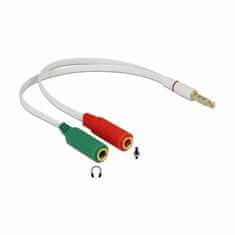 Delock adapter AUDIO priključak 3,5 m 4-pinski - 2x 3,5Ž 20 cm CTIA 65447