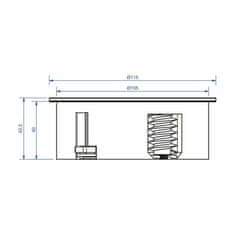 Bachmann TWIST ugradbena utičnica mat krom za kuhinjski pult 2x220V 931.021