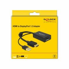 Delock adapter HDMI M - Displayport 1.2 aktivni 25 cm 62667