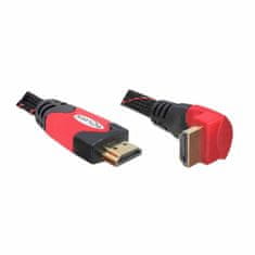 Delock HDMI kabel kutni 4K crveni 1m 82685
