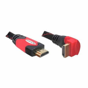 Delock HDMI kabel kutni 4K crveni 1m 82685