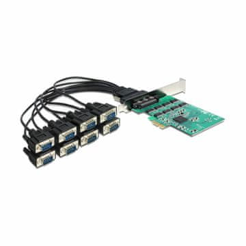 Delock kartica PCIe Serijski 8x RS232 + Niskoprofilni 89336