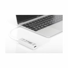 Digitus USB hub 3xA + TypeC + čitač kartica DA-70243