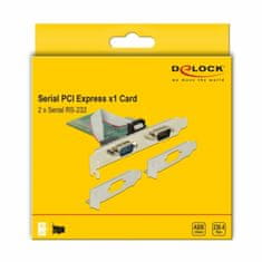 Delock kartica PCIe Serijski 2x RS232 + Niskoprofilni 89555