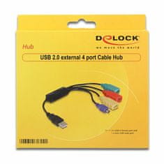 Delock USB hub na kabelu 3xA mini USB 61724
