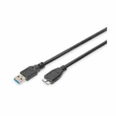 Digitus USB 3.0 A-B mikro kabel 0,25 m crni