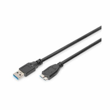 Digitus USB 3.0 A-B mikro kabel 1m crni