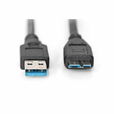 Digitus USB 3.0 A-B mikro kabel 0,25 m crni