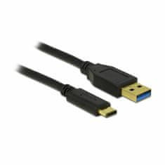 Delock USB 3.1 A-C kabel 1 m crni 83870