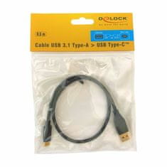 Delock USB 3.1 A-C kabel 0,5 m crni 83869