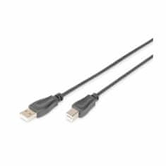 Digitus USB kabel A-B 1m crni dvostruko zaštićen