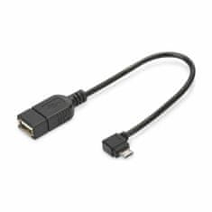 Digitus USB kabel A-B micro OTG 0,2 m kutni
