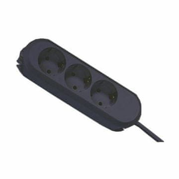Bachmann produžni kabel 3x220V 5m crni 387.172