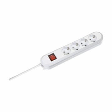 Bachmann produžni kabel 4x220V 1,5m s prekidačem bijeli 381.230K