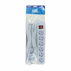Bachmann produžni kabel 6x220V 1,5m s prekidačem bijeli 381.250K