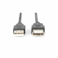 Digitus USB produžni kabel A-A 1,8 m dvostruko zaštićen crni