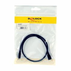 Delock USB produžni kabel Micro B-M Micro B-F 0,5 m crni 83567