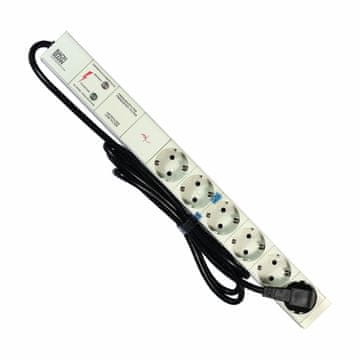 Bachmann Rack razdjelnik 6x220V ALU siva prenaponska zaštita + filter 333.402