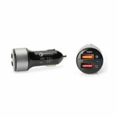 Ednet Auto punjač 12V 24V USB 2xTipA QC crni 84103
