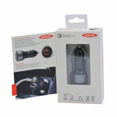 Ednet Auto punjač 12V 24V USB 2xTipA QC crni 84103