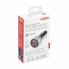 Ednet Auto punjač 12V 24V USB 2xTipA QC crni 84103