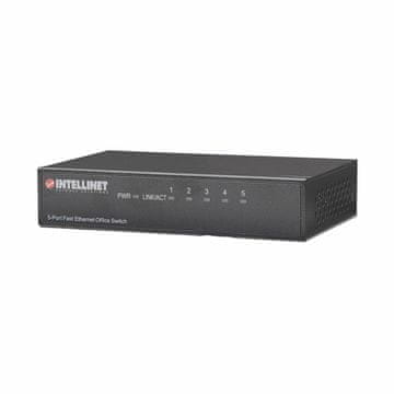 Intellinet mrežni prekidač switch 100M s 5 portova, metalno kućište 523301
