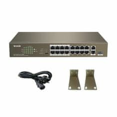 Tenda mrežni prekidač switch 100M 18-portni 16x PoE 1xSFP 2xGiga rack / desktop TEF1118P-16-150W