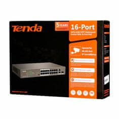 Tenda mrežni prekidač switch 100M 18-portni 16x PoE 1xSFP 2xGiga rack / desktop TEF1118P-16-150W