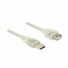 Delock USB produžni kabel A-A 3m dvostruko zaštićeni prozirni 83884