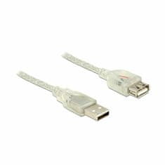 Delock USB produžni kabel A-A 3m dvostruko zaštićeni prozirni 83884